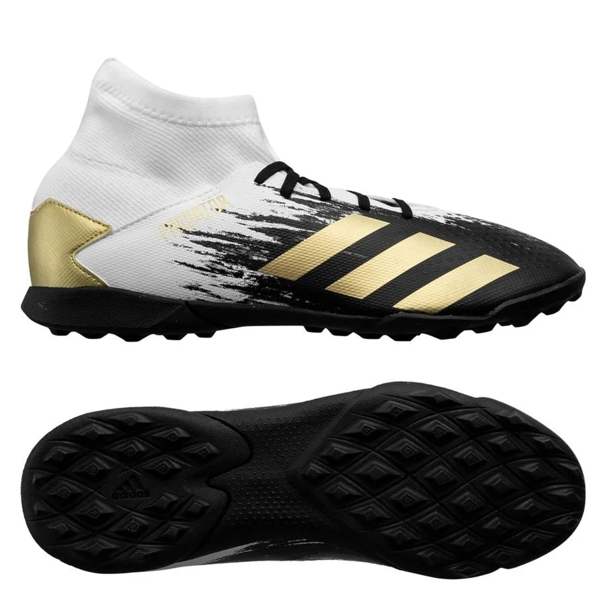 adidas Kid's Predator 20.3 TF J White/Gold Metallic/Core Black