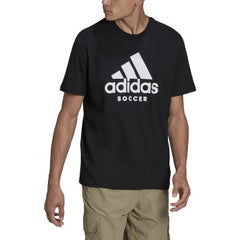 Camiseta azul con el logotipo de fútbol de adidas