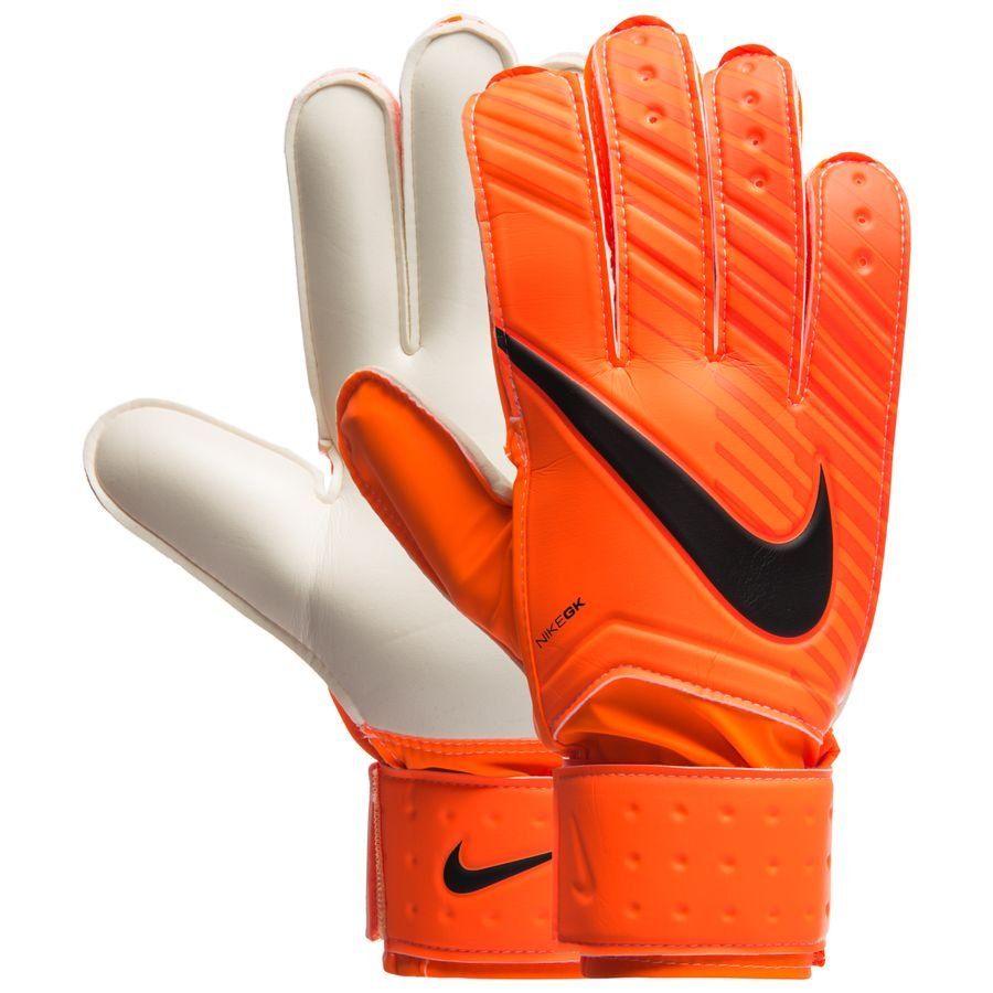 Guantes de portero Nike Match en color naranja y carmesí