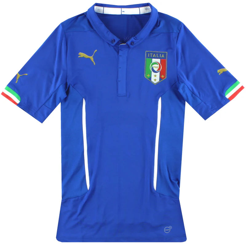 Camiseta local juvenil de Italia PUMA 2014/2015 azul