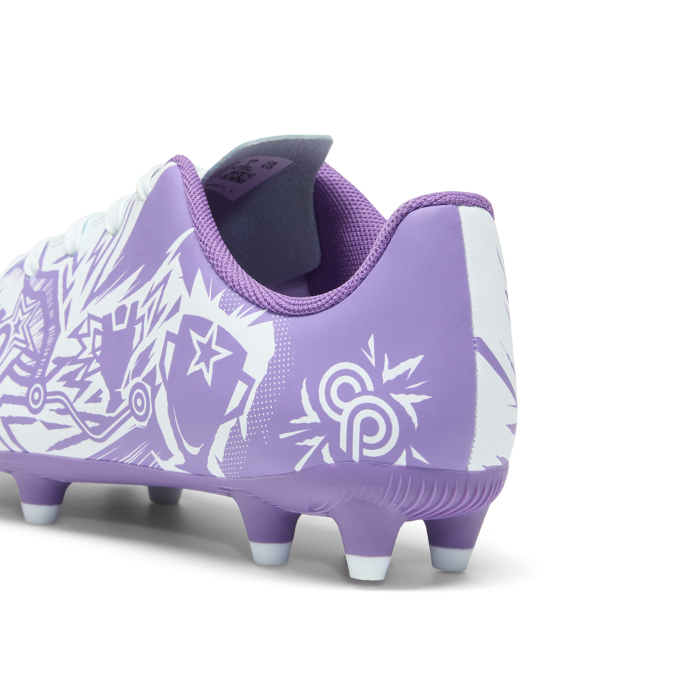 Puma Tacto II CP FG/AG - Botas de fútbol para terreno firme, para niños, color ultravioleta