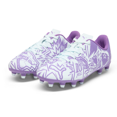 Puma Tacto II CP FG/AG - Botas de fútbol para terreno firme, para niños, color ultravioleta