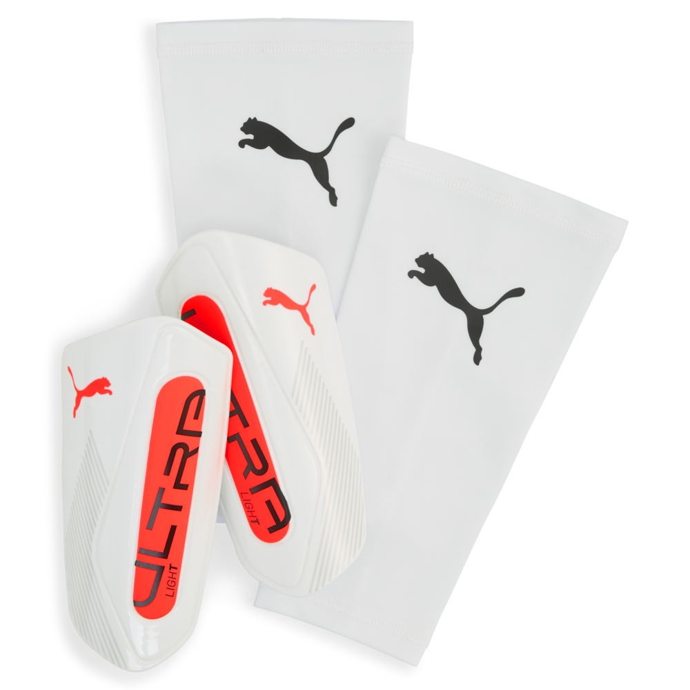 PUMA Ultra Light Sleeve Shin Guards White