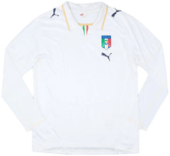 Camiseta de manga larga PUMA Italia visitante blanca