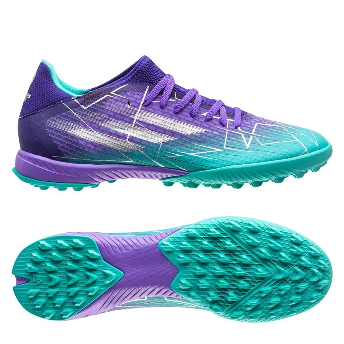 adidas X Speedflow .3 TF Purple Rush/Silver Metallic/Mint Rush