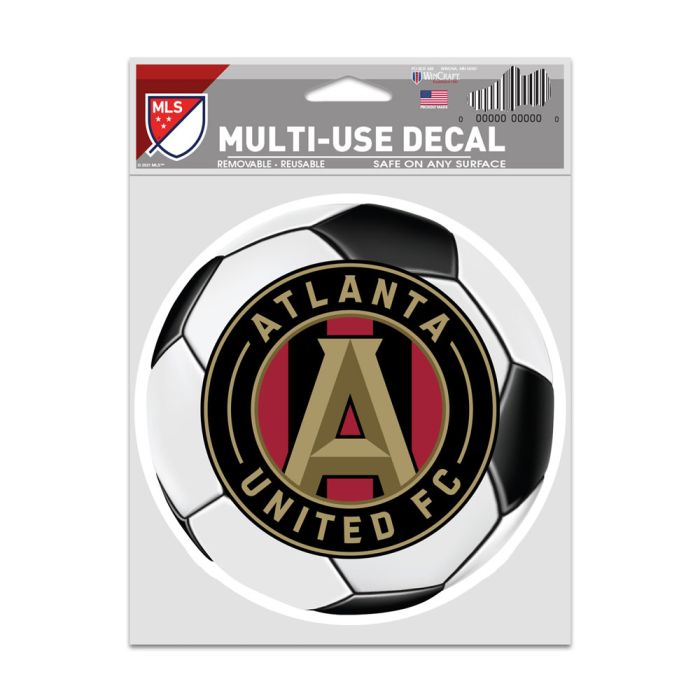 WinCraft Atlanta United Soccer Ball Fan Decals Black/White