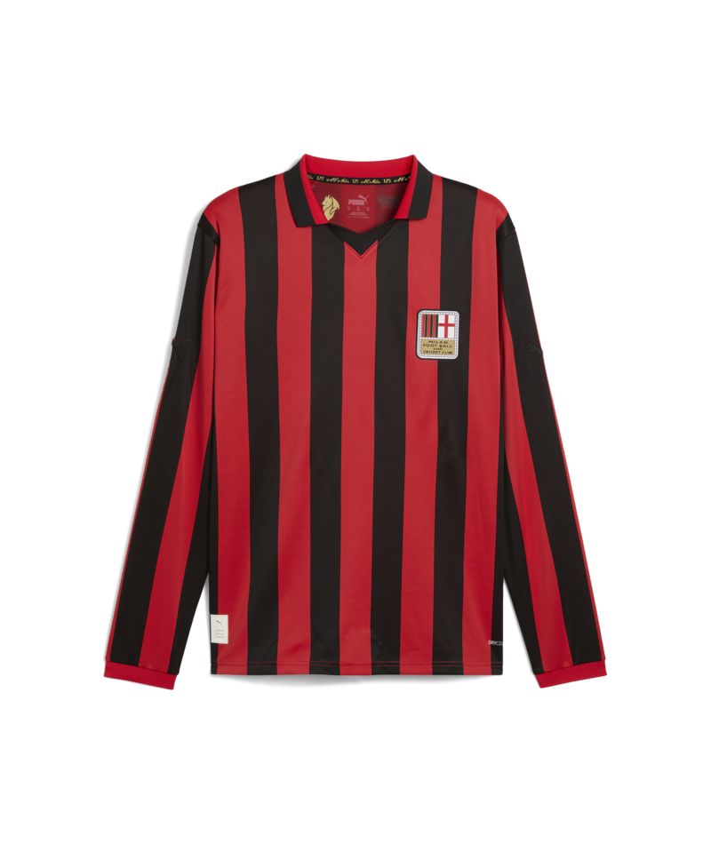 PUMA Men's AC Milan 125TH Authentic Jersey LS 24 Black/Red