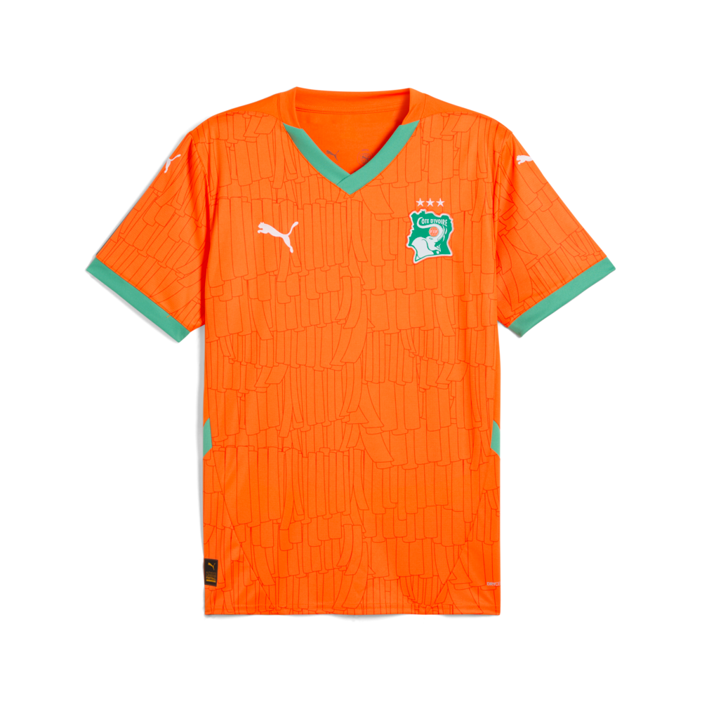 Puma Men's Ivory Coast Home Jersy Replica 25 Orange