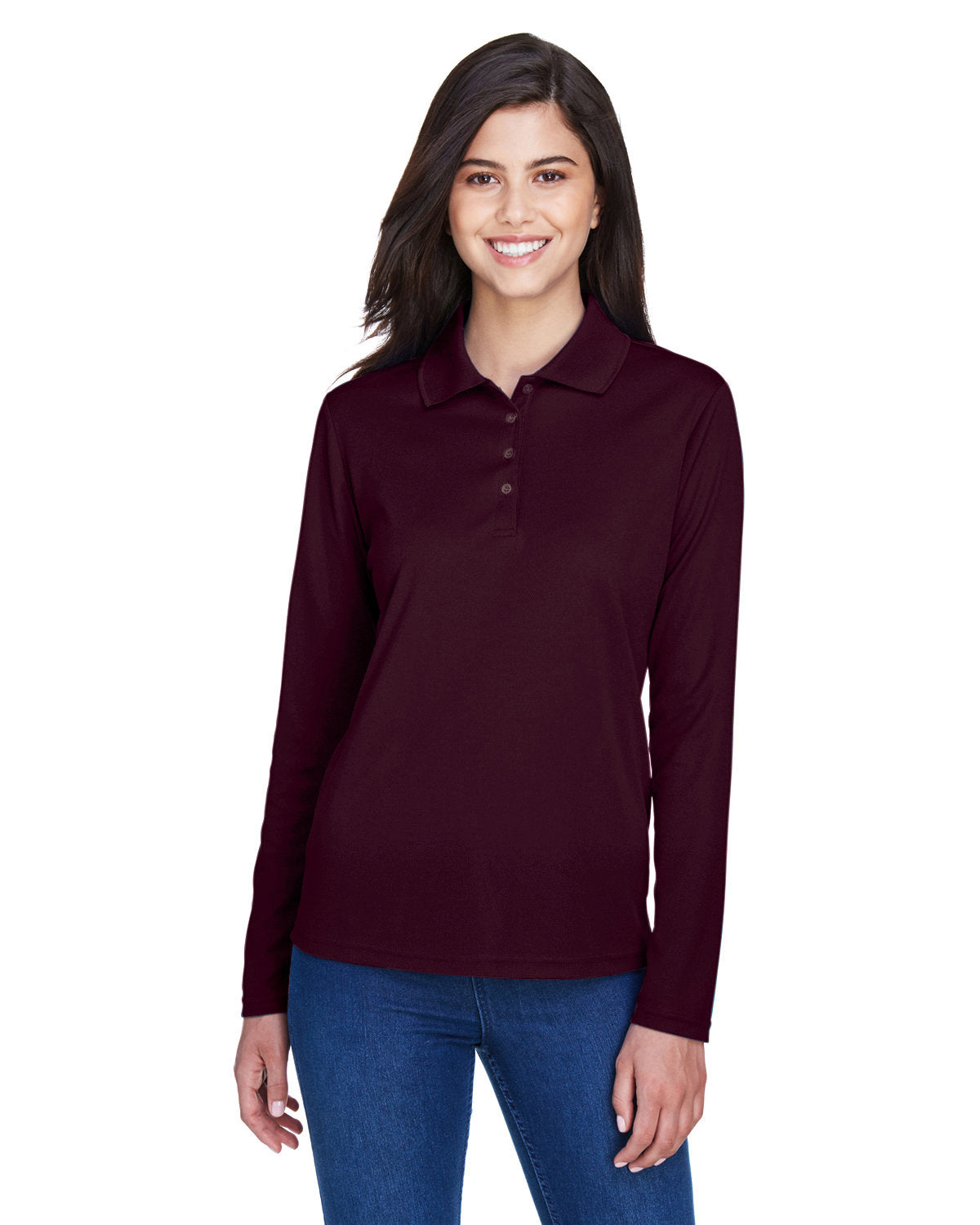 CORE365 Ladies' Pinnacle Performance Long-Sleeve Piqué Polo