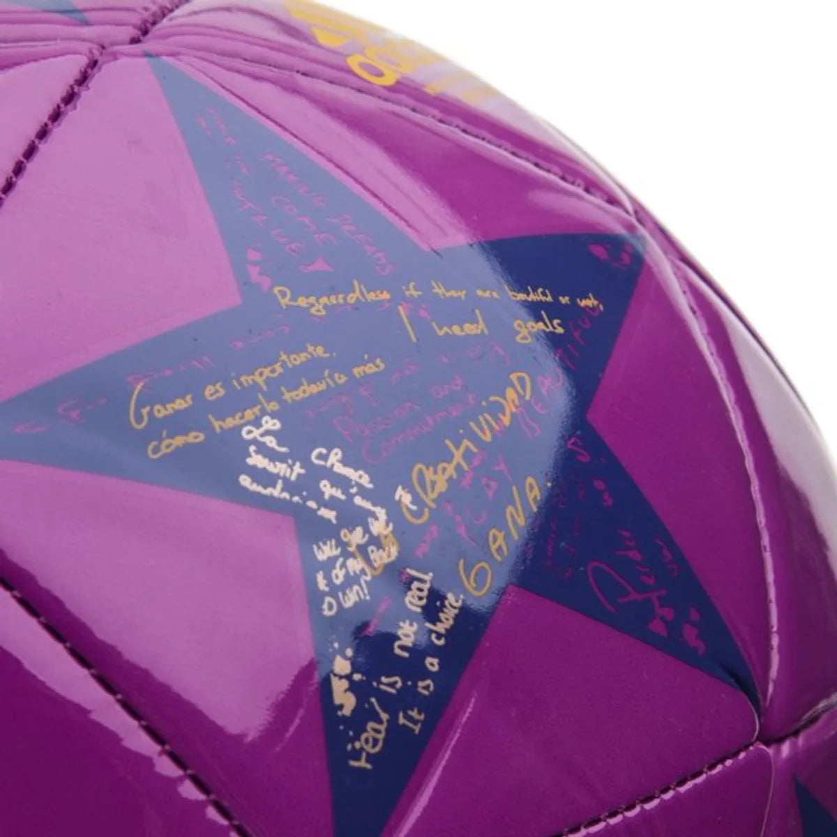 adidas Champions League Finale 16 Capitano Soccer Ball Shock Purple/Purple/Solar Gold