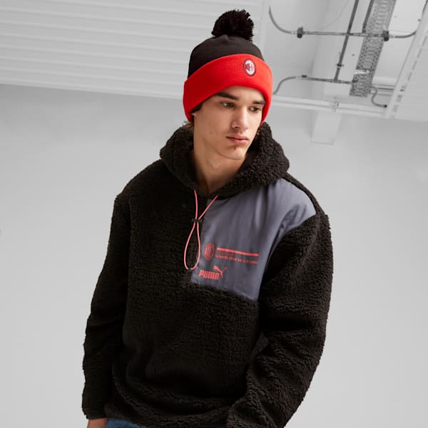 PUMA AC Milan Fan Pom Beanie Black/Red