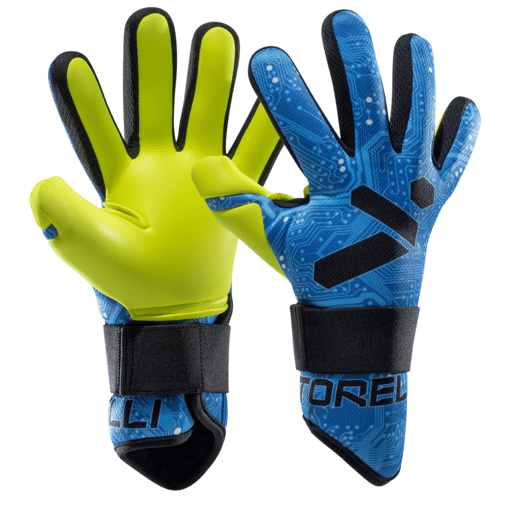 Storelli Challenger Youth Goalkeeper Gloves Blue/Yellow