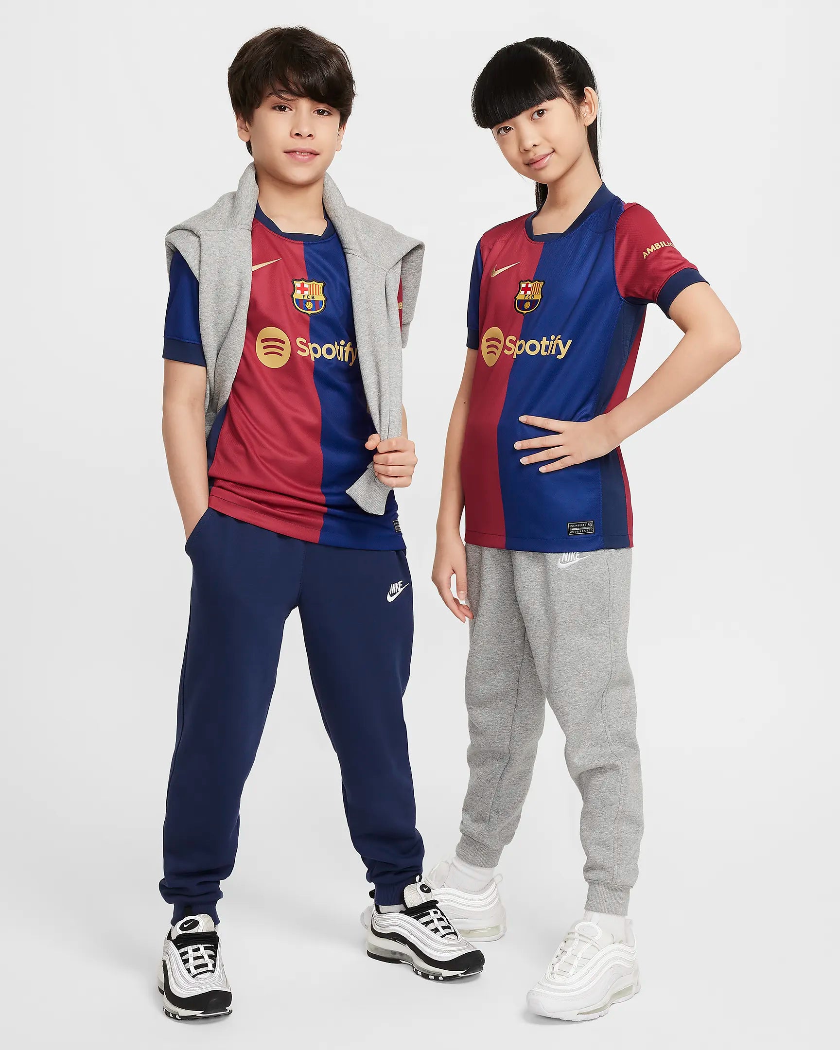 Nike Kid's  Barcelona Home Jersey 24/25 Royal Blue/Red