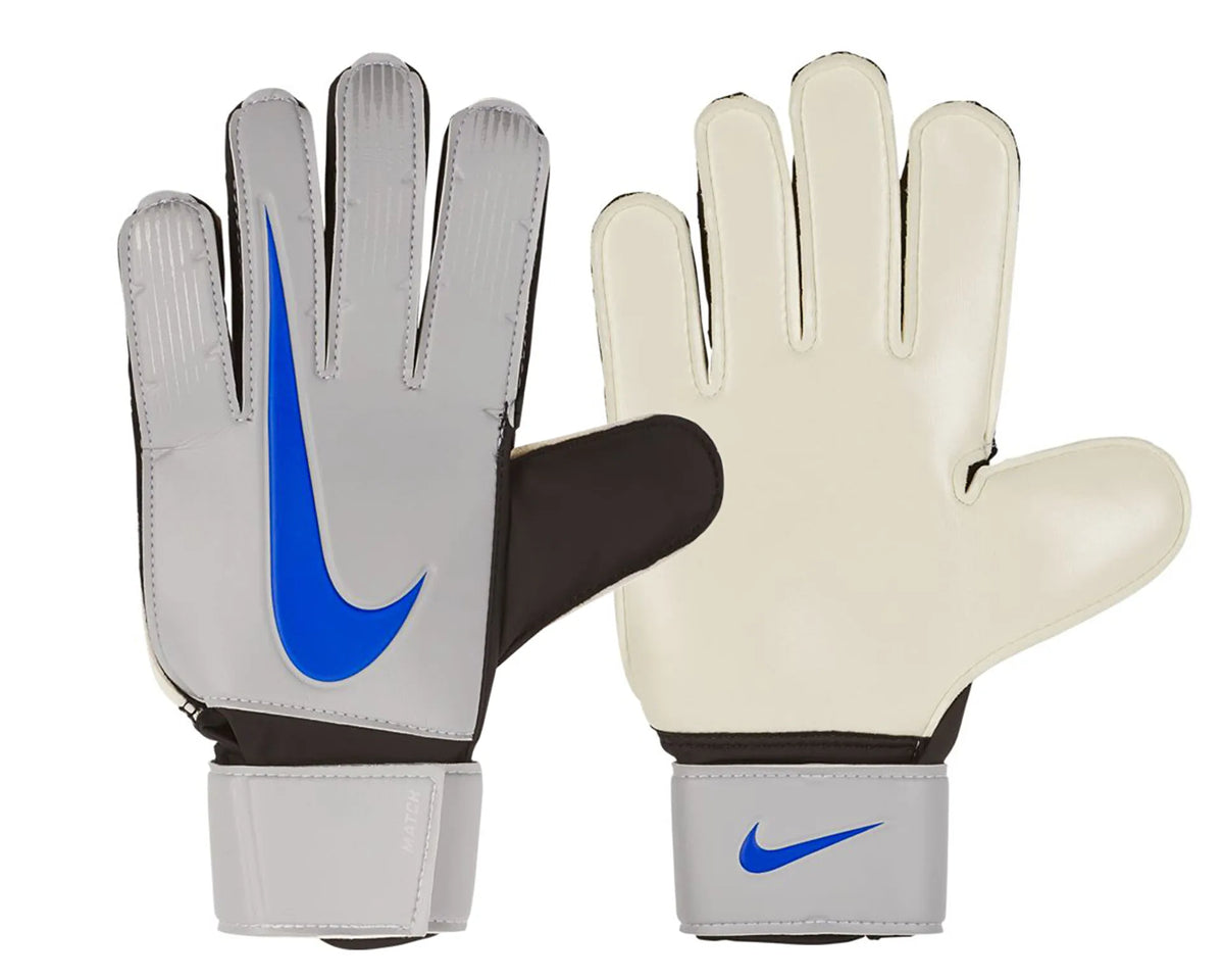 Nike Match Goalkeeper Gloves Metallic Silver/Racer Blue