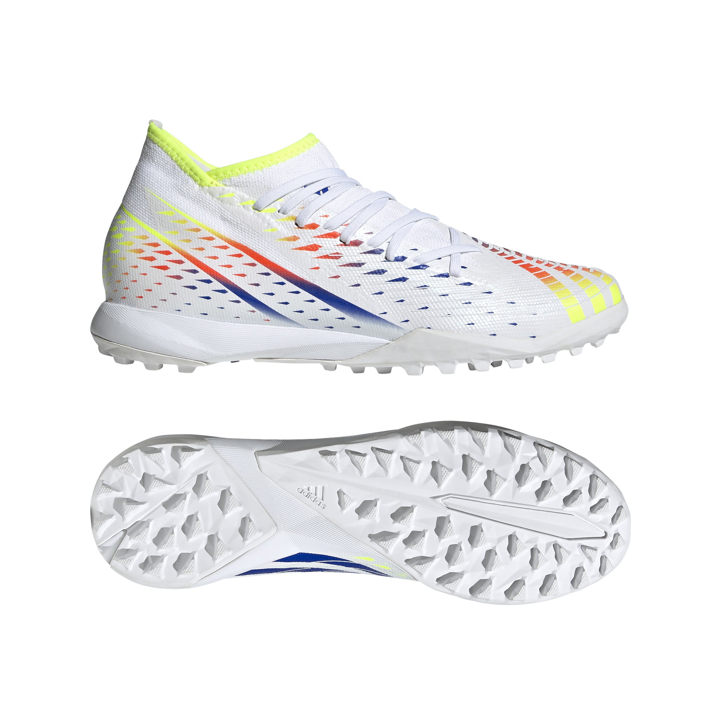 adidas Predator Edge.3 Turf Boots White/Yellow/Blue