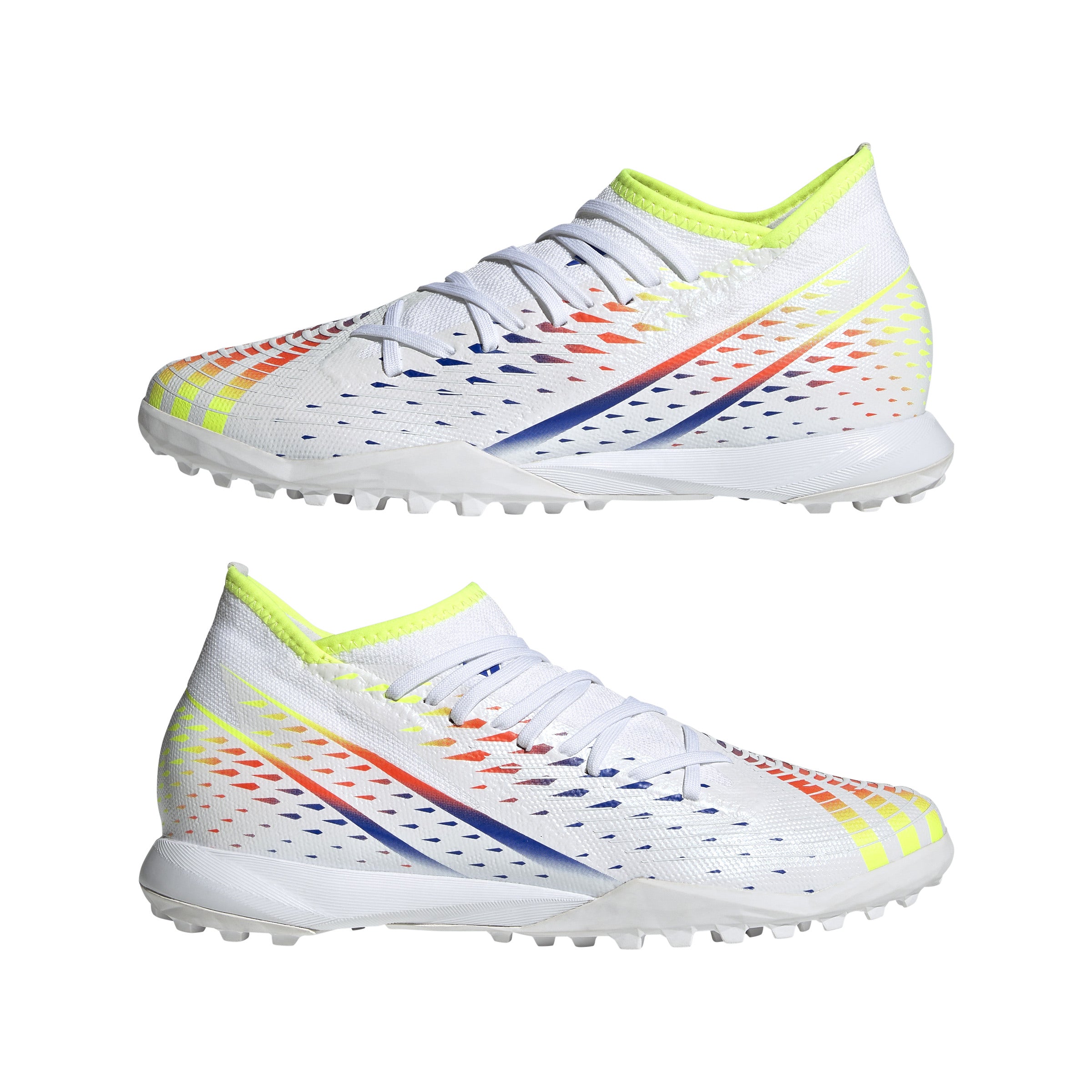 adidas Predator Edge.3 Turf Boots White/Yellow/Blue