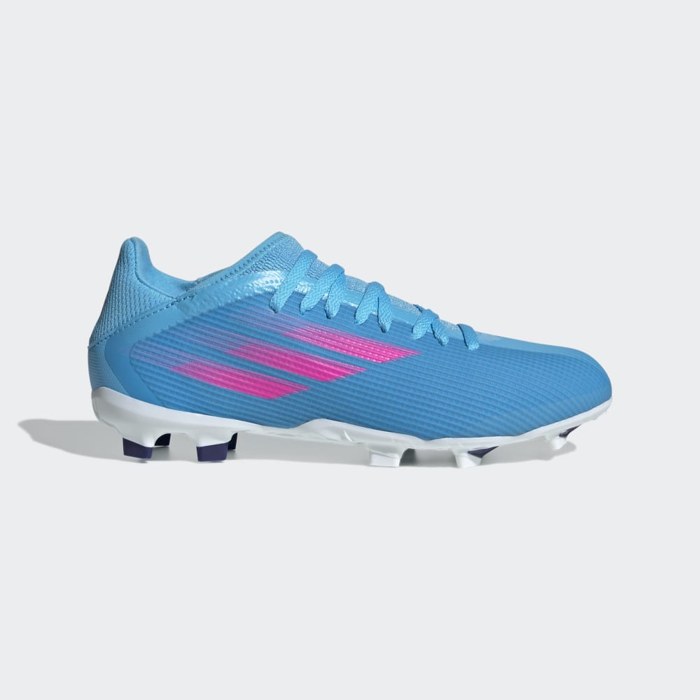 adidas Kid's X Speedflow 3 FG J Firm Ground Boots Sky Rush/Pink