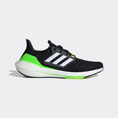 adidas Ultraboost 22 Black/White/Solar Green