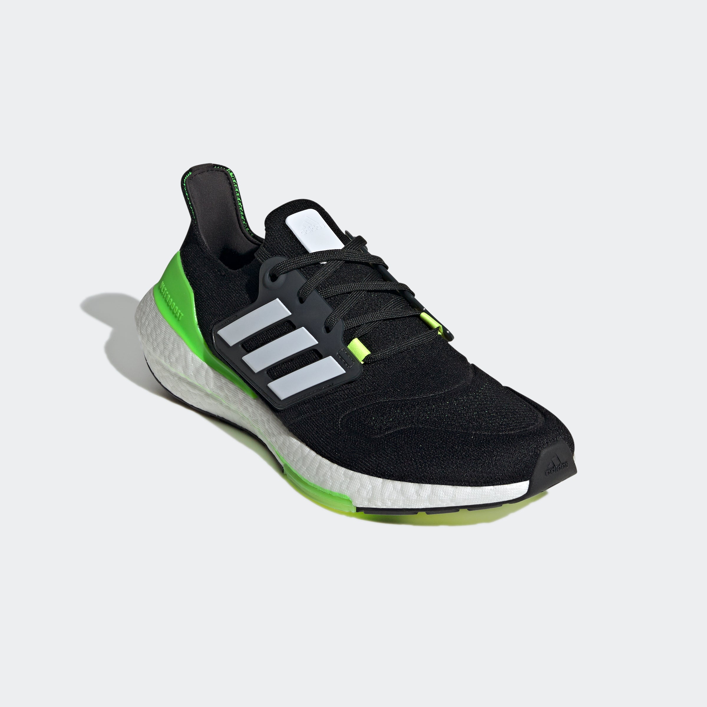 adidas Ultraboost 22 Black/White/Solar Green