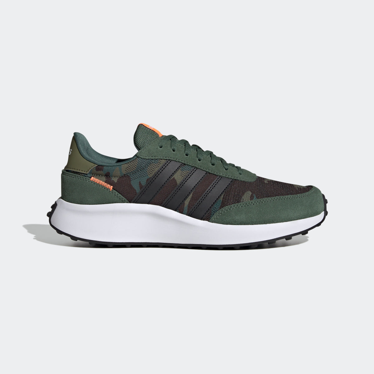 adidas Run 70s Lifestyle Running Shoes Green Oxide/Black/Screaming Orange