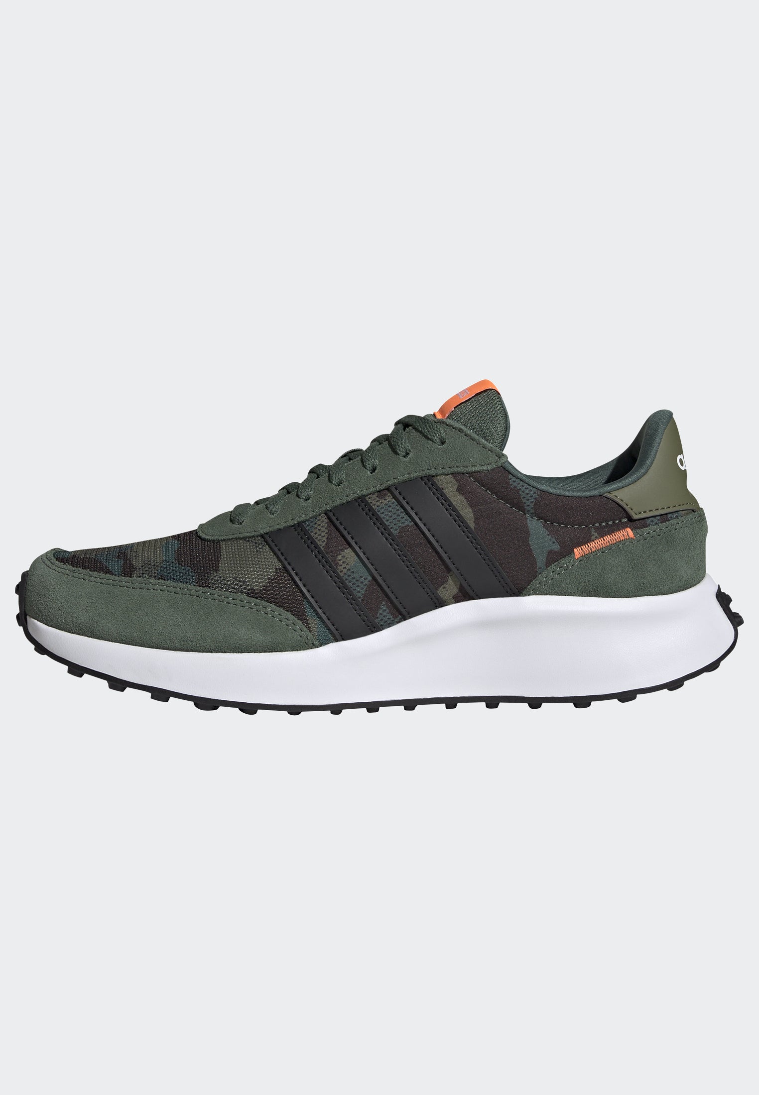 adidas Run 70s Lifestyle Running Shoes Green Oxide/Black/Screaming Orange