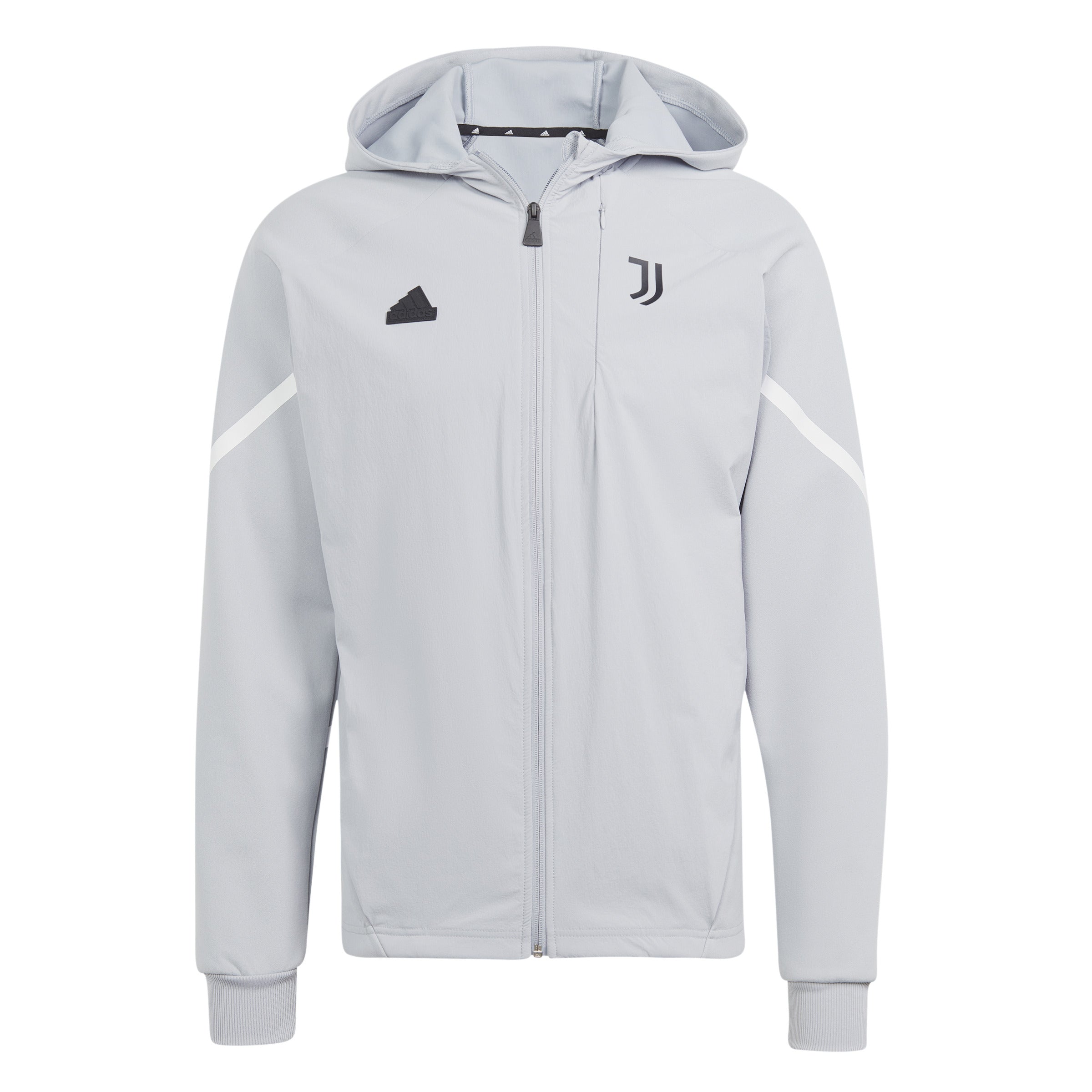 Adidas Juventus Full Zip Hoodie Silver S