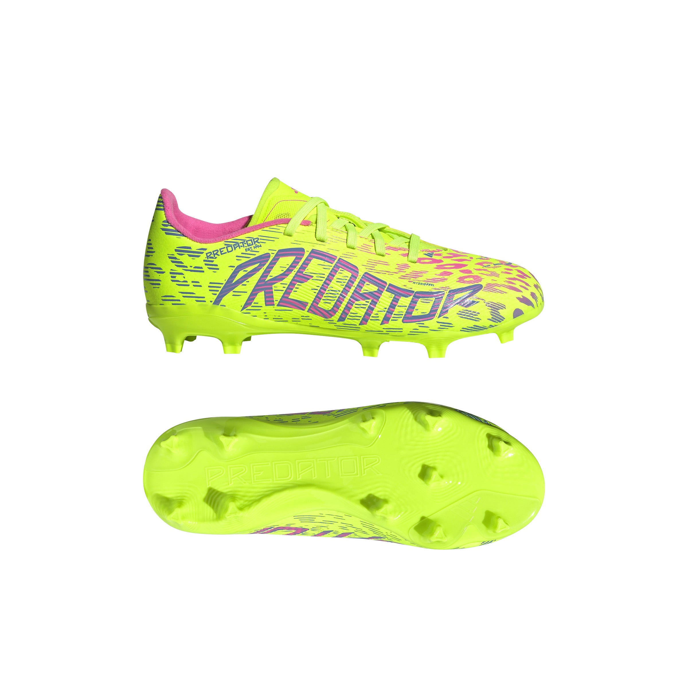 adidas Predator League Firm/Multi-Ground Boots Junior Lemon/Blue