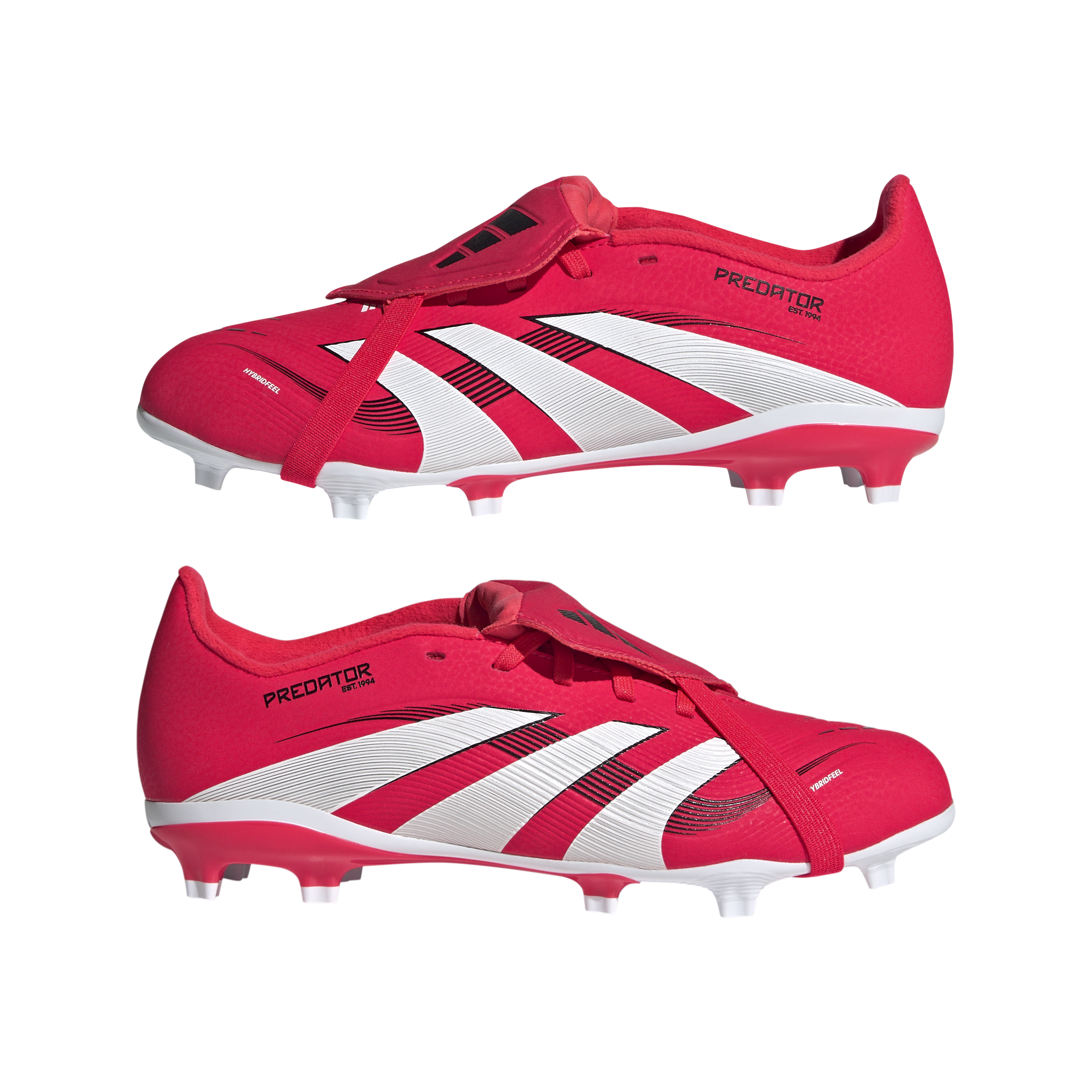 adidas Predator League Fold-Over Tongue Firm Ground Boots Junior Red/White