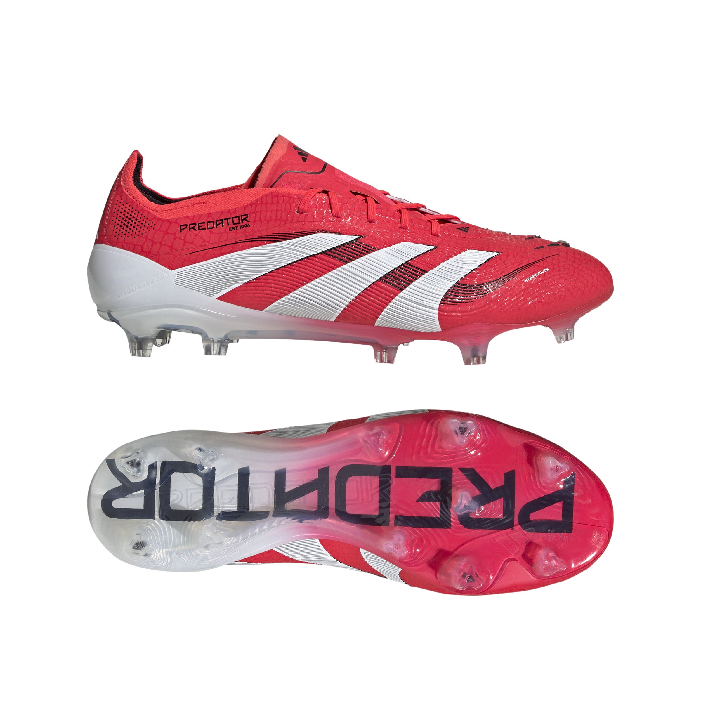 Botas de fútbol para terreno firme adidas Predator Elite en rojo y blanco