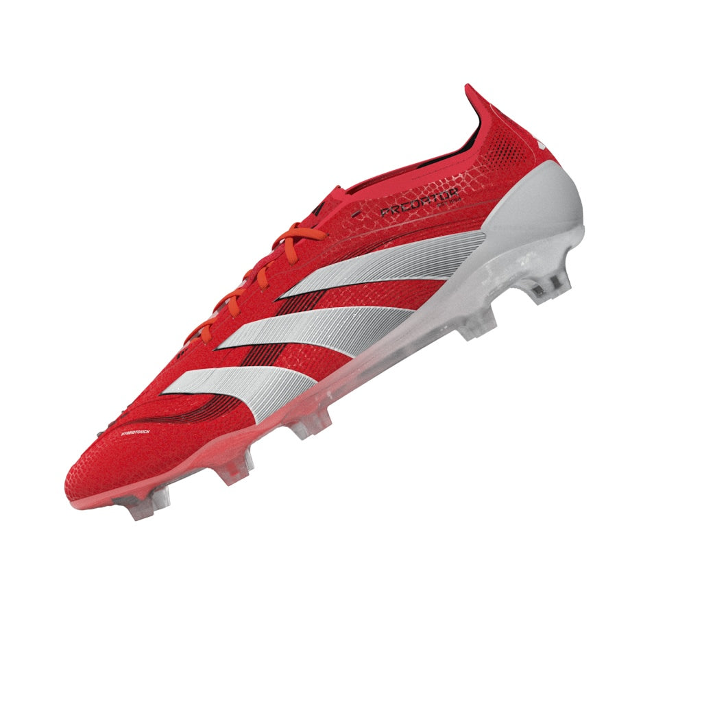 Botas de fútbol para terreno firme adidas Predator Elite en rojo y blanco