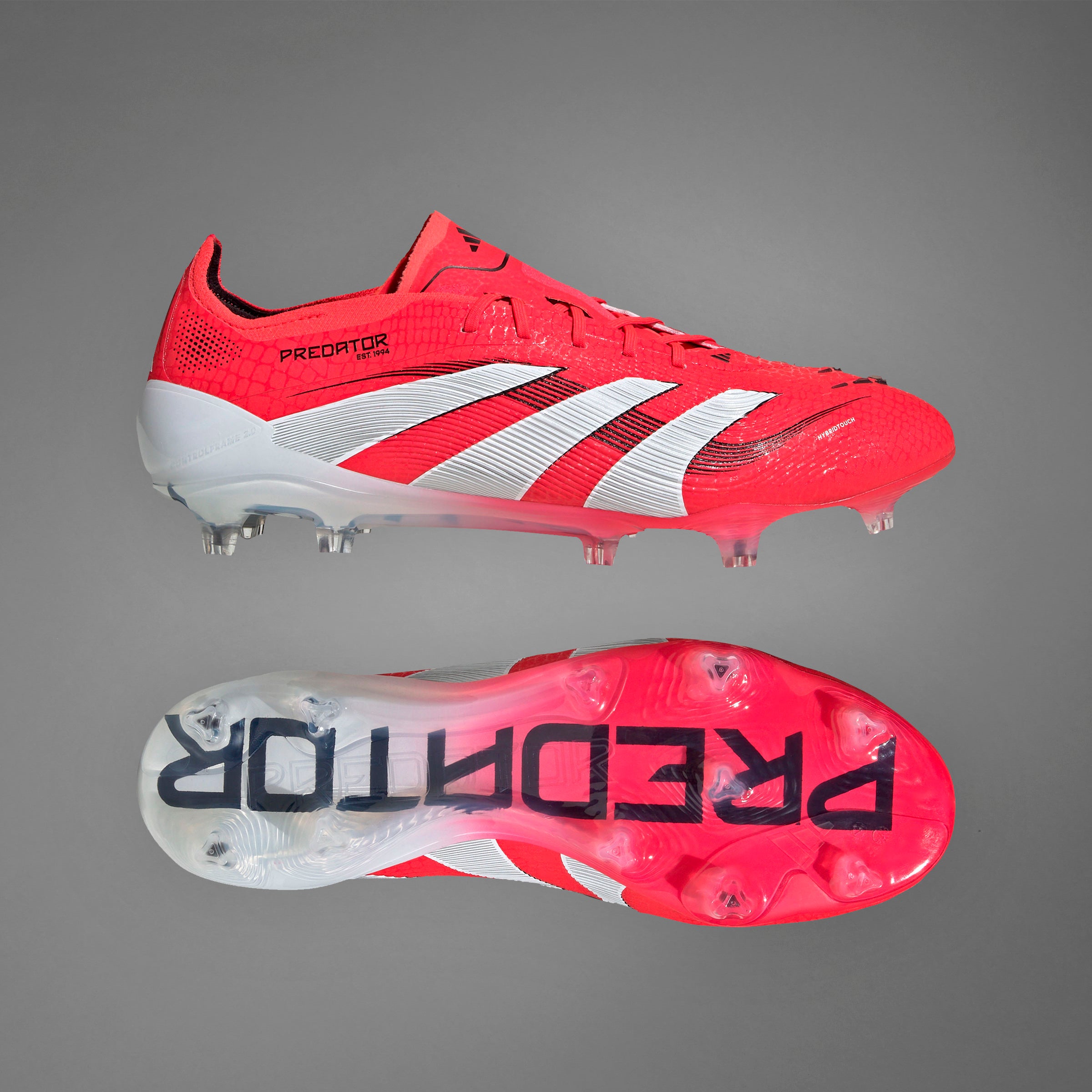 Botas de fútbol para terreno firme adidas Predator Elite en rojo y blanco