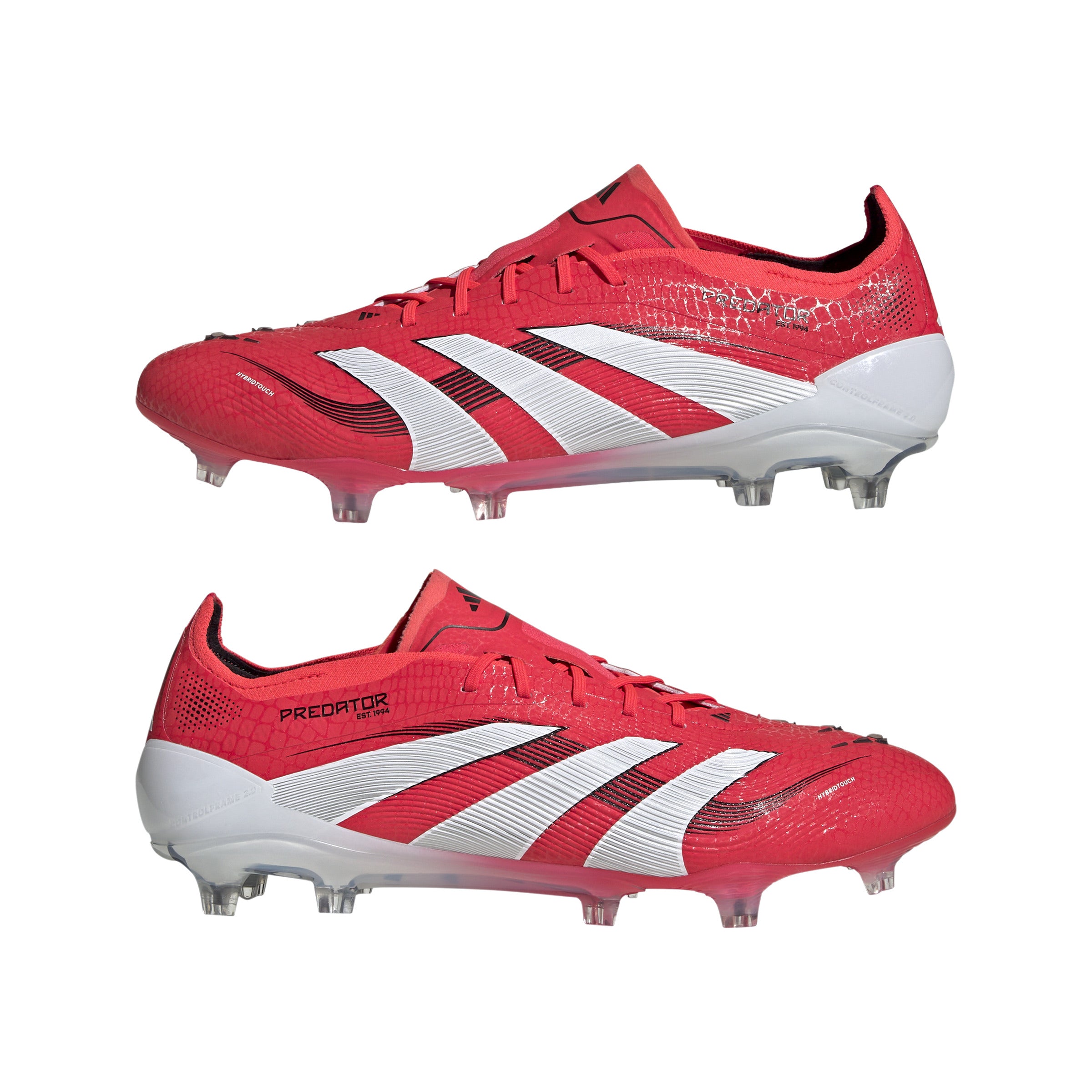 Botas de fútbol para terreno firme adidas Predator Elite en rojo y blanco