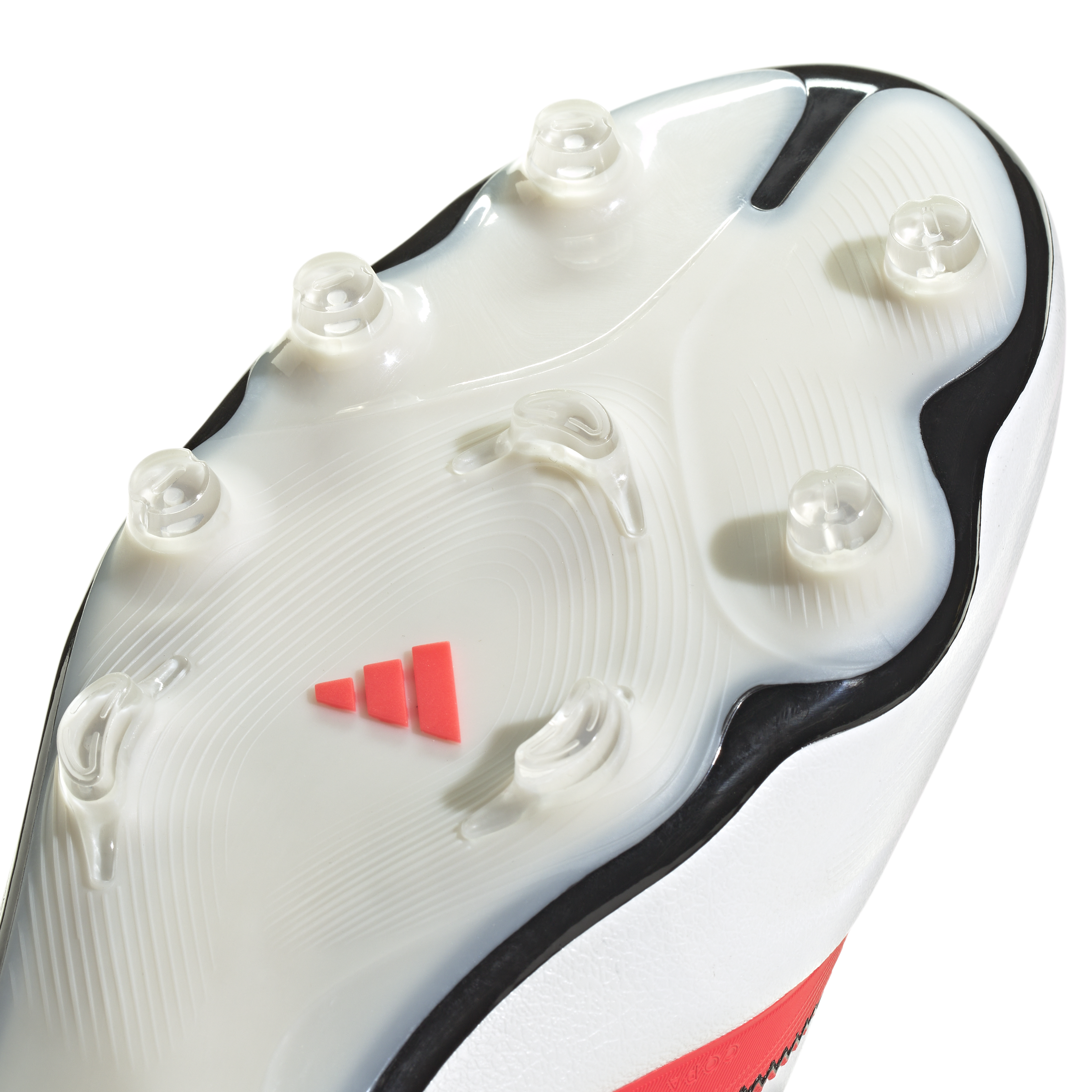 Botas de fútbol para terreno firme adidas Copa Pure 3 Pro, color blanco y rojo