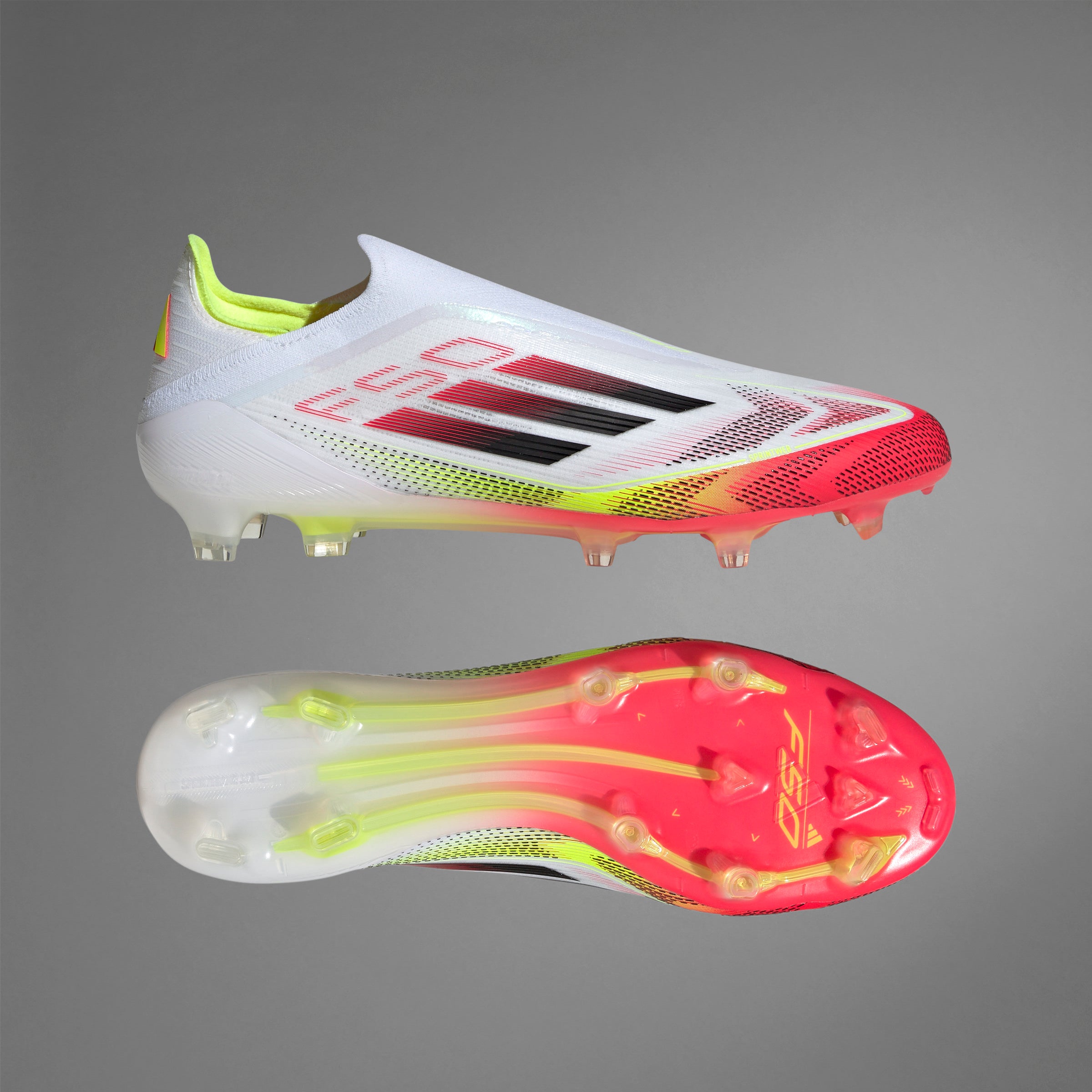 adidas F50 Elite Laceless Firm Ground Boots White/Black