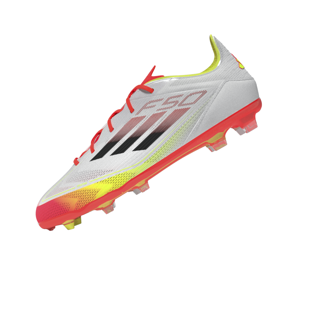 Botas de fútbol para terreno firme adidas F50 Elite para niños, color blanco y negro