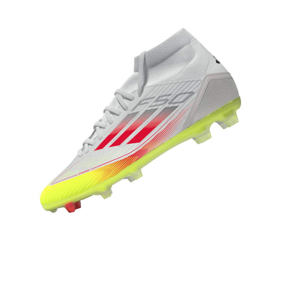 adidas F50 League Mid Firm/Multi-Ground Boots White/Red/Yellow