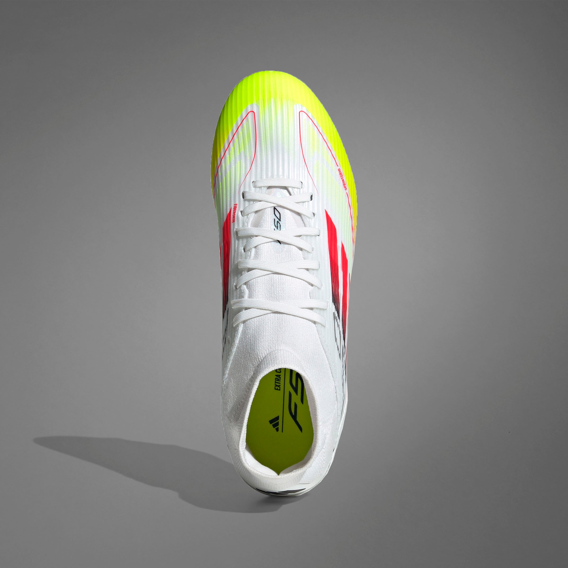 adidas F50 League Mid Firm/Multi-Ground Boots White/Red/Yellow