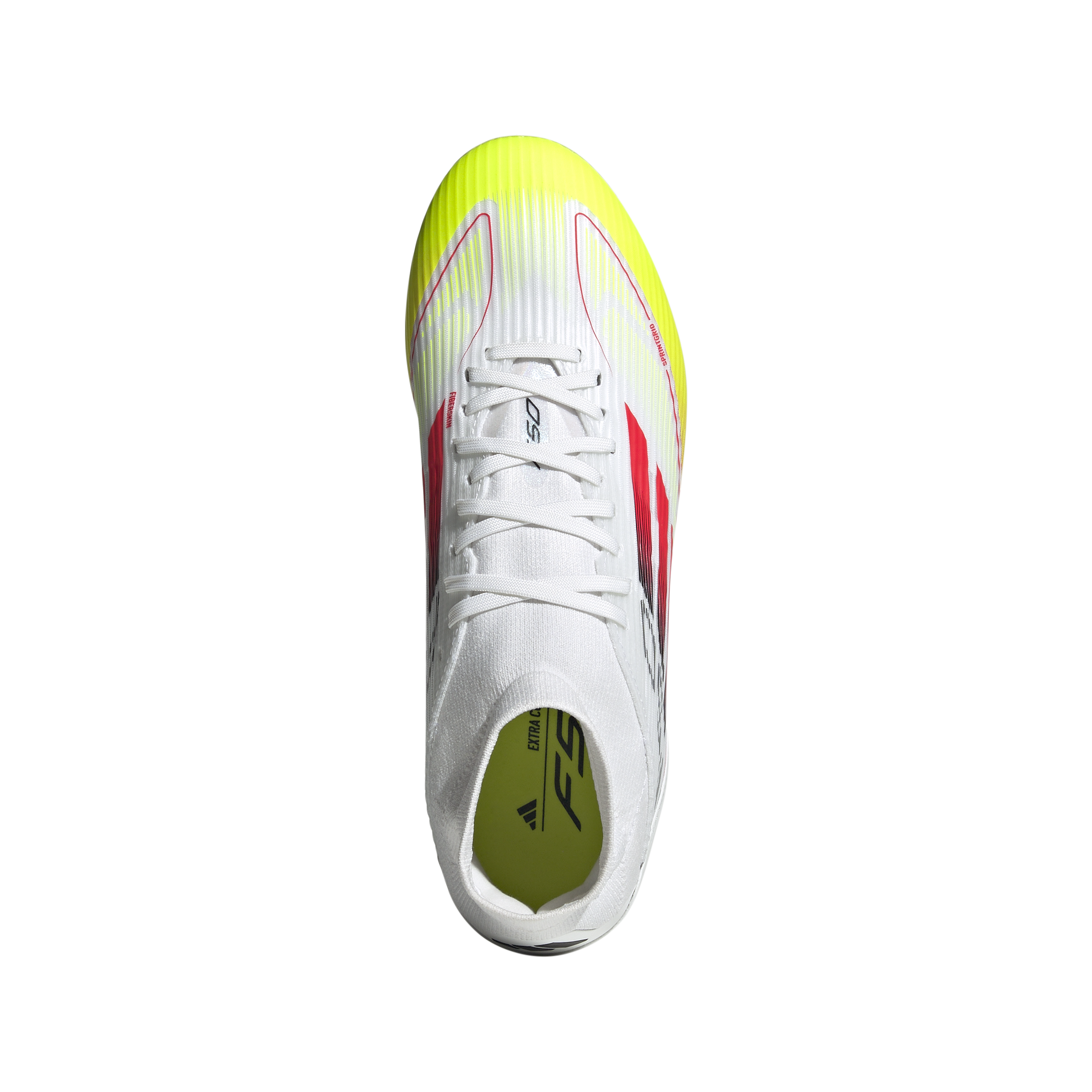 adidas F50 League Mid Firm/Multi-Ground Boots White/Red/Yellow