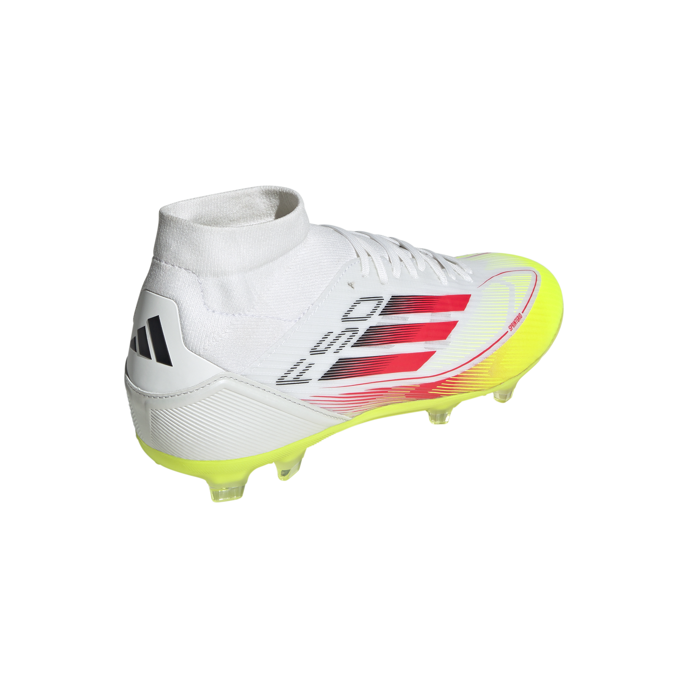 adidas F50 League Mid Firm/Multi-Ground Boots White/Red/Yellow