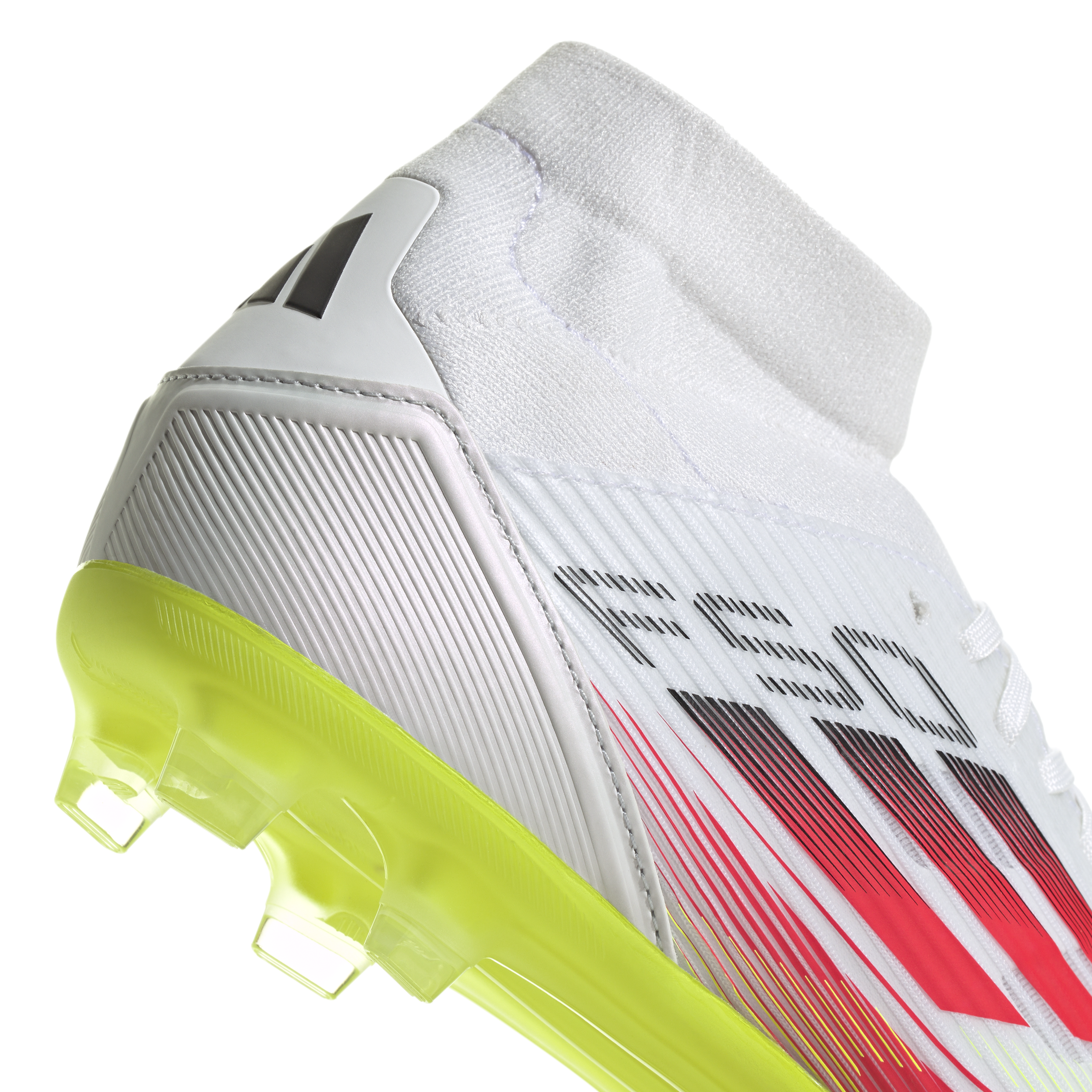 adidas F50 League Mid Firm/Multi-Ground Boots White/Red/Yellow