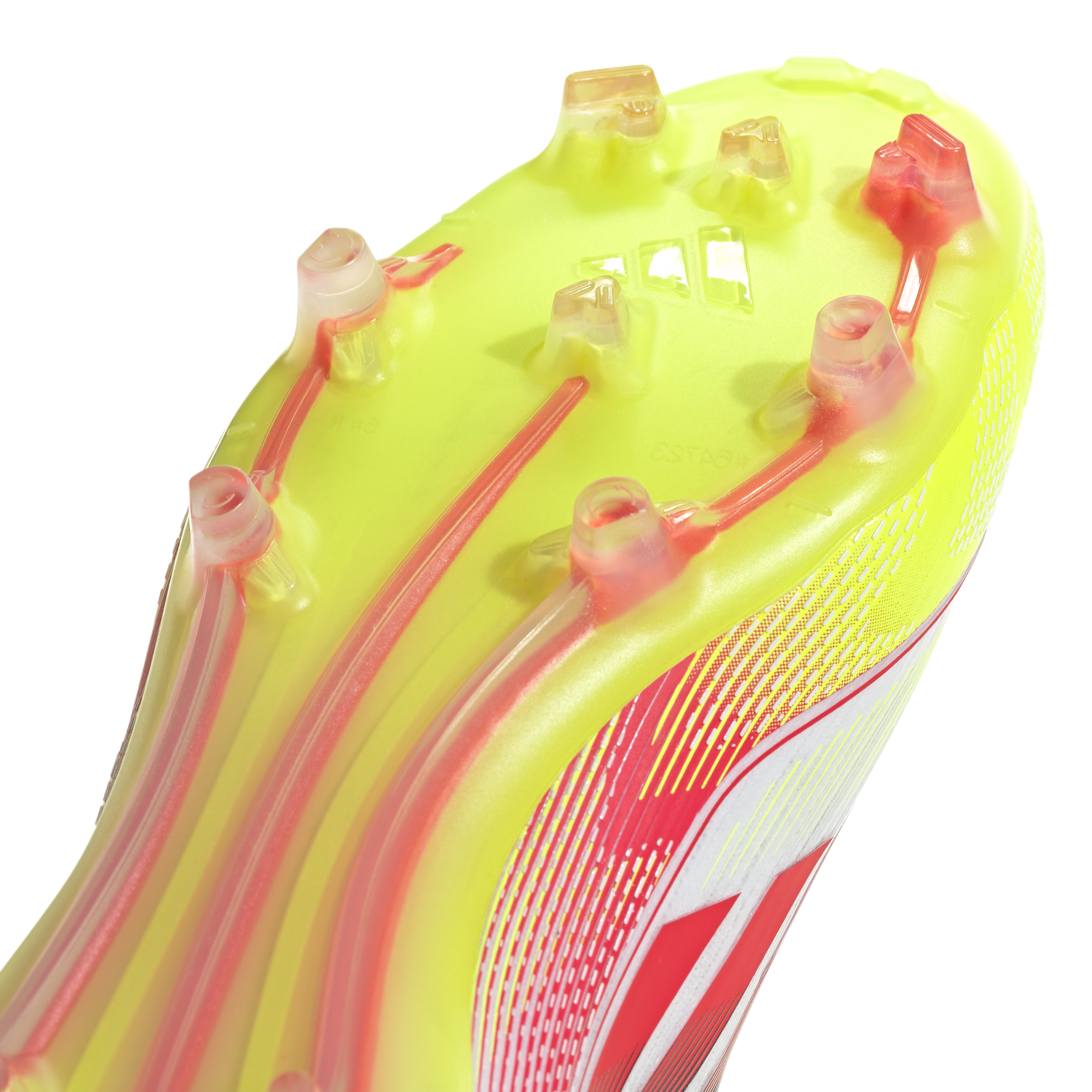 Botas de fútbol adidas F50 Pro Mid Firm Ground en blanco y rojo