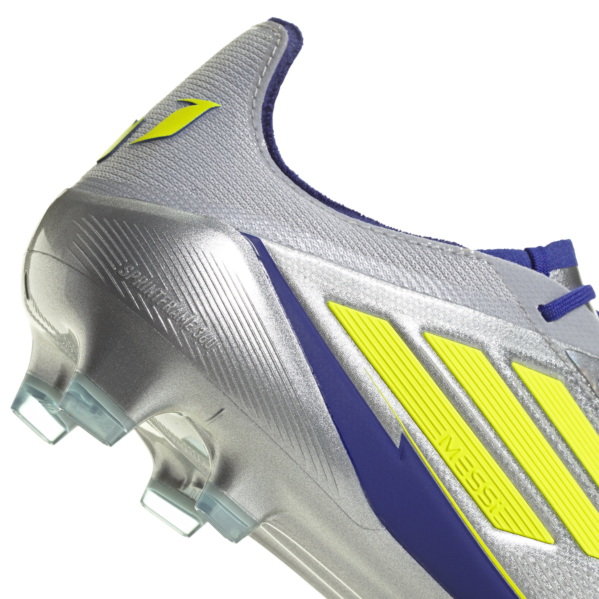 Botas de fútbol para terreno firme adidas F50 Elite Messi color plata