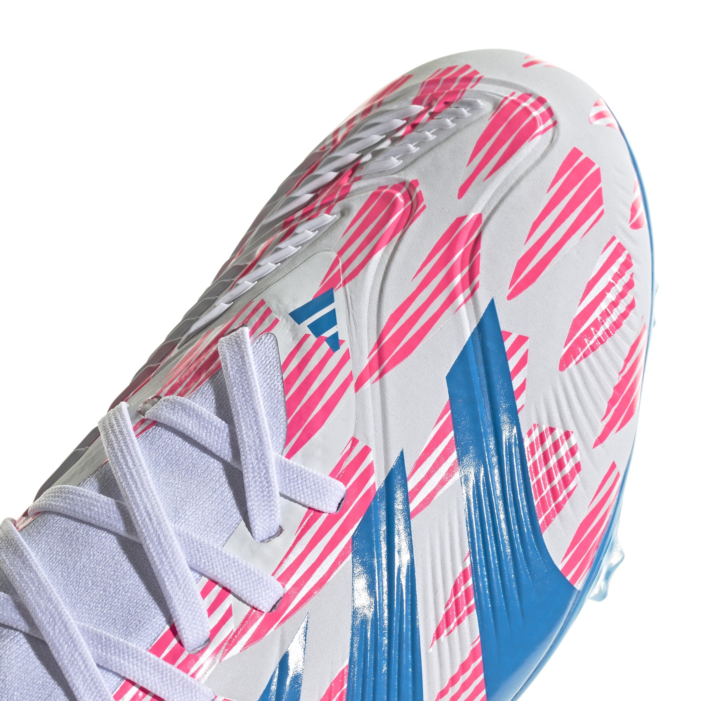 Adidas Predator Pro FG Firm Ground Soccer Cleats White Solar Blue Solar Pink 7