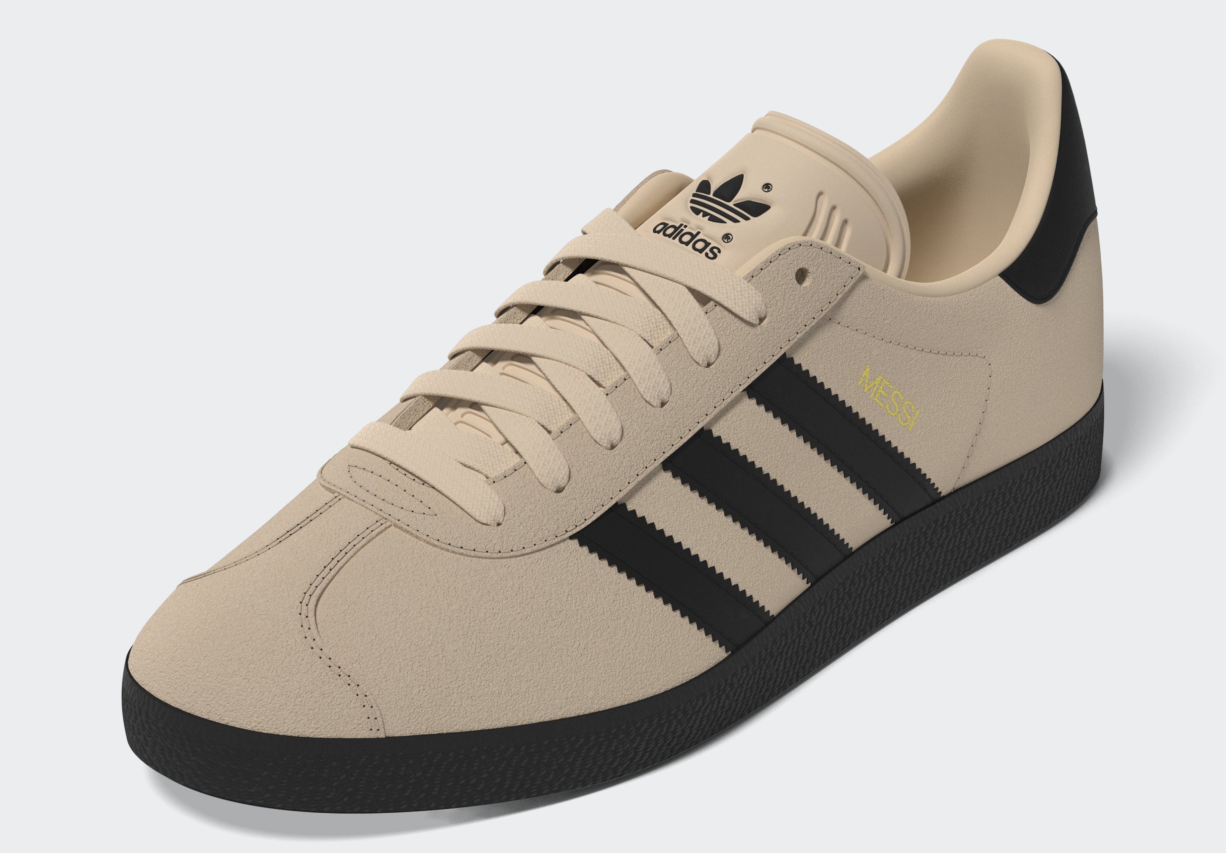 adidas Gazelle Messi Shoes Crystal Sand/Black/Gold Metallic