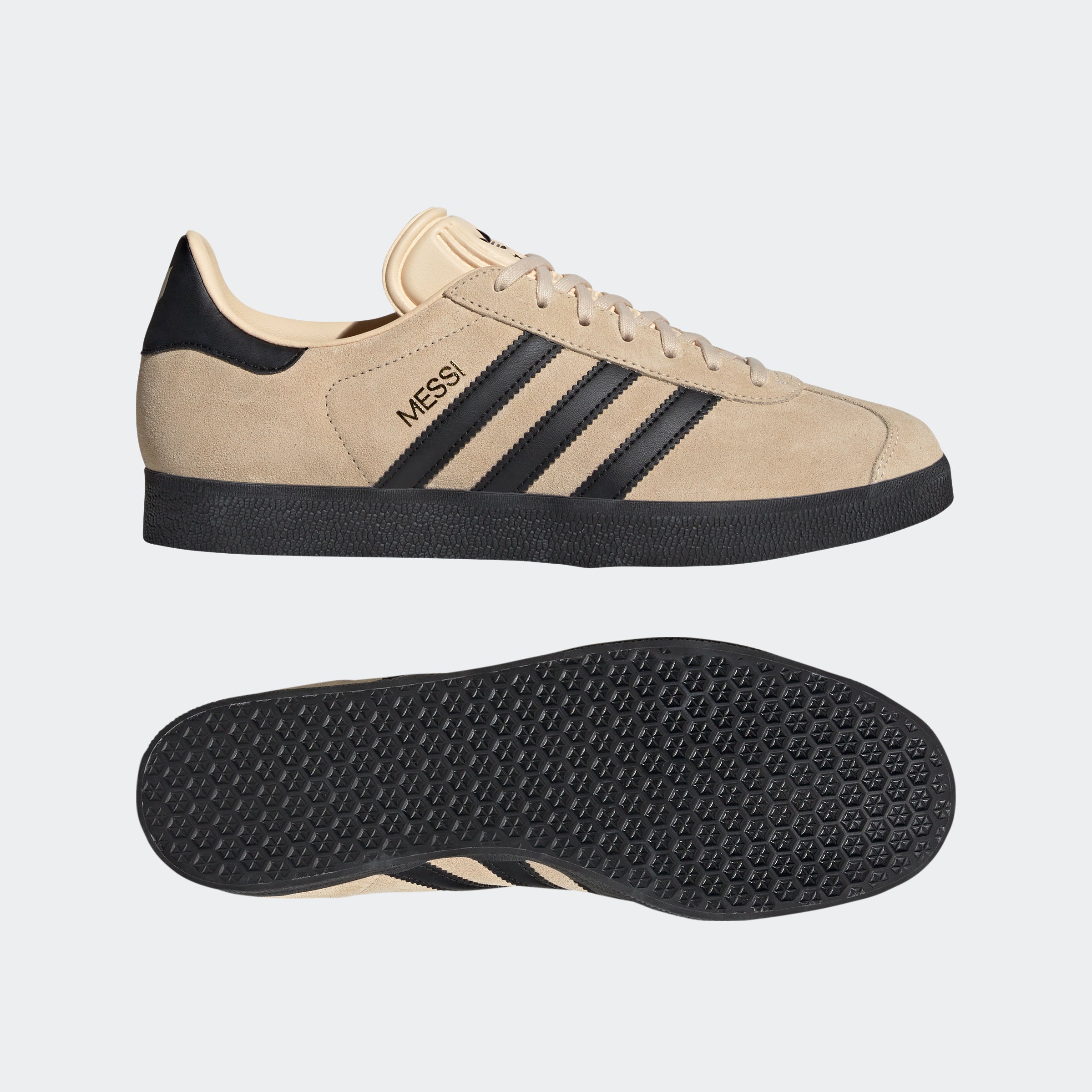 adidas Gazelle Messi Shoes Crystal Sand/Black/Gold Metallic