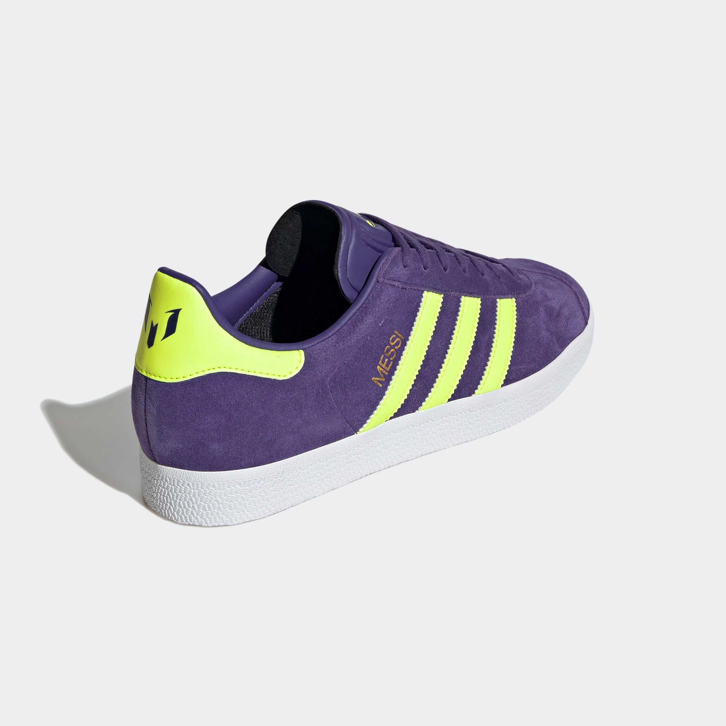 adidas Gazelle Messi Shoes Purple/Lucid Lemon/White