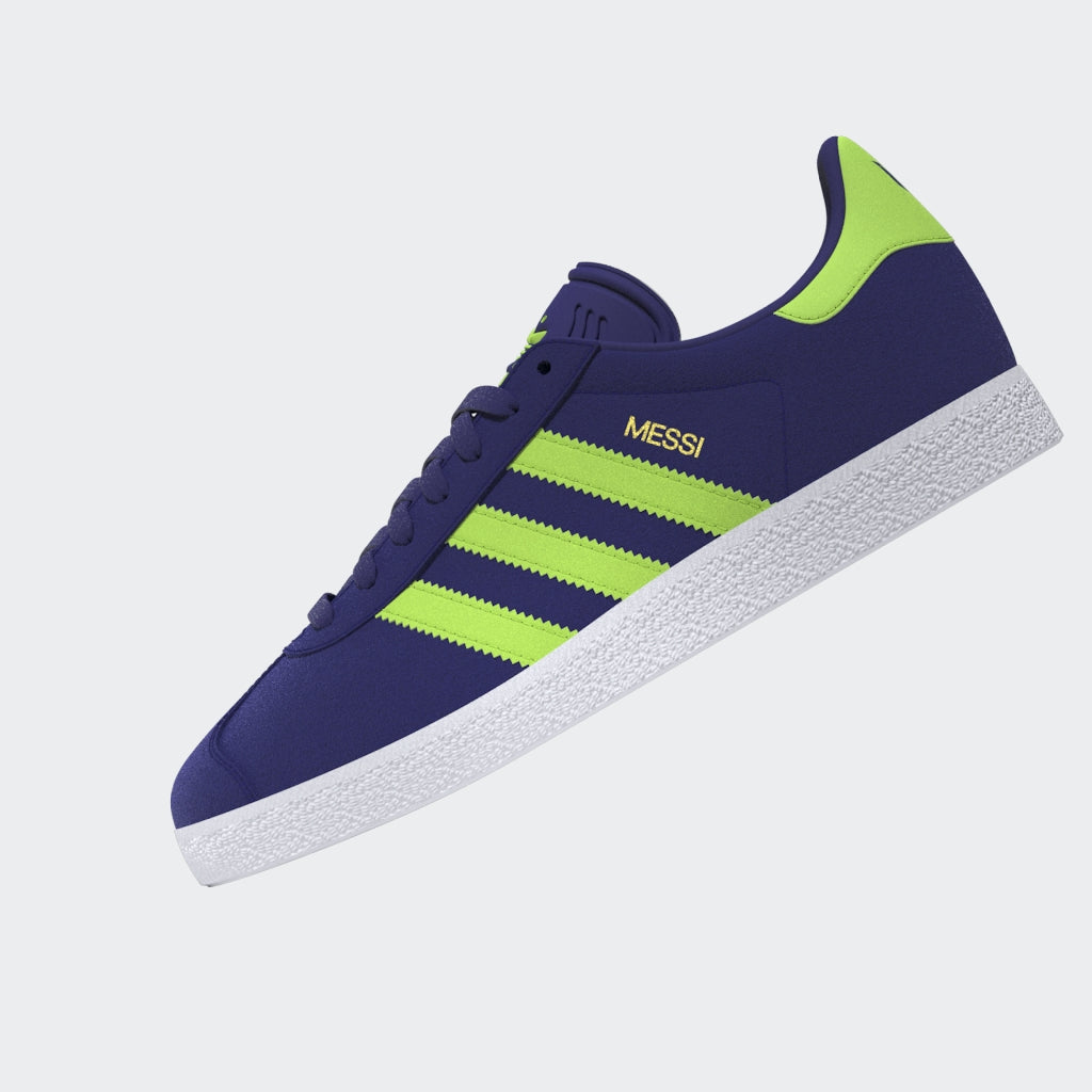 adidas Gazelle Messi Shoes Purple/Lucid Lemon/White