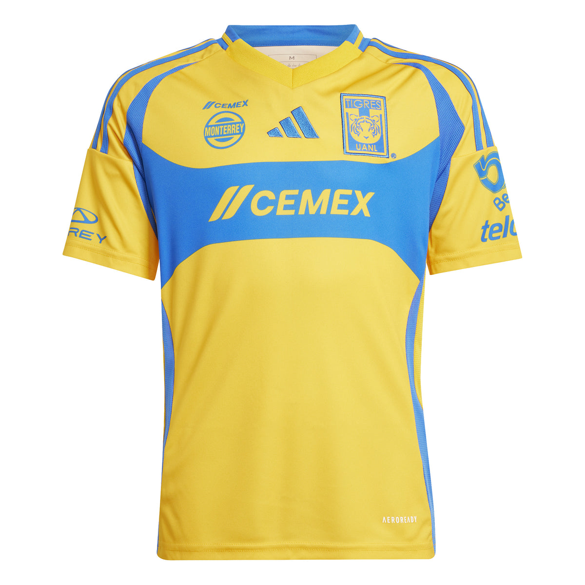 Camiseta local juvenil adidas Tigres UANL 24/25 amarilla/azul