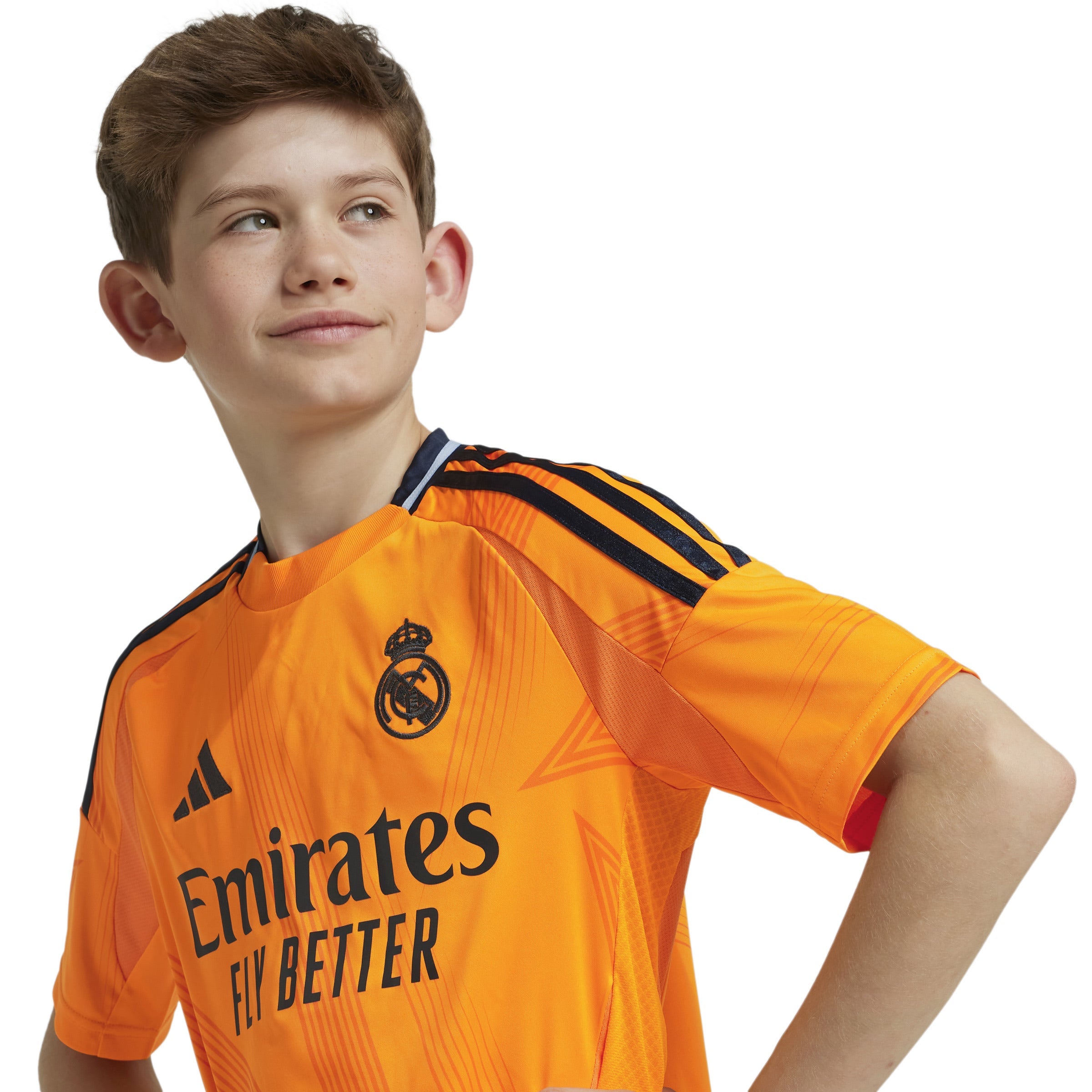 Camiseta de visitante adidas del Real Madrid para niños 24/25