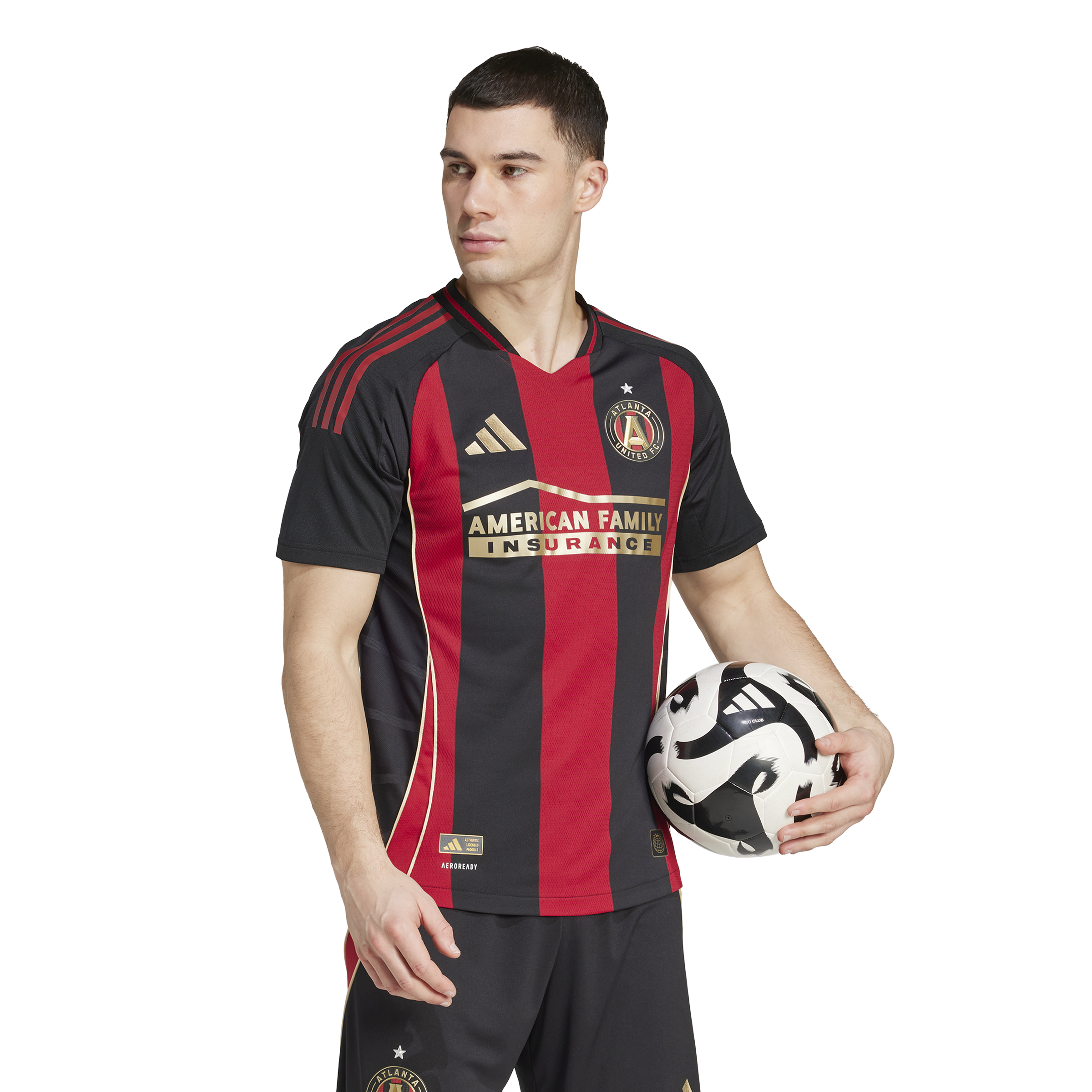 Camiseta adidas de local auténtica del Atlanta United para hombre 25 negra